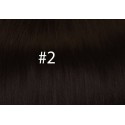 SALE straight Color 2 40cm (16") XXL 7pc clip in - Brazilian remy human hair