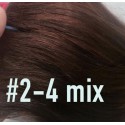 SALE straight Color 2-4 45cm (18") XXL 7pc clip in - Brazilian remy human hair