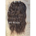 SALE Wavy color 4 40cm (16") XXL 7pc clip in -  100% Brazilian remy human hair