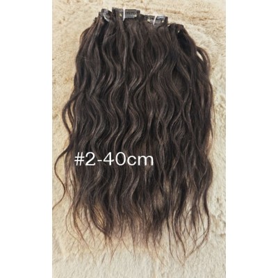 SALE Wavy color 2 40cm (16") XXL 7pc clip in -  100% Brazilian remy human hair