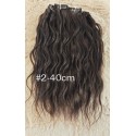 SALE Wavy color 2 40cm (16") XXL 7pc clip in -  100% Brazilian remy human hair