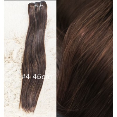 Color 4 45cm High quality double drawn Indian remy human hair weave - 100g 1 bundle