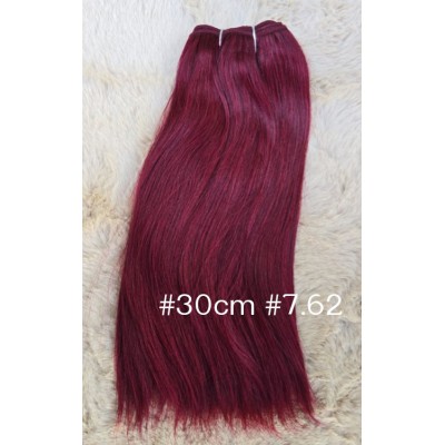 Color 7.62 30cm High quality double drawn Indian remy human hair weave - 100g 1 bundle