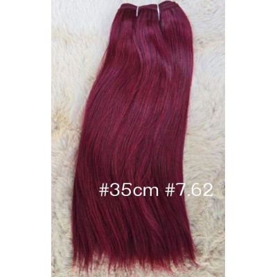 Color 7.62 35cm High quality double drawn Indian remy human hair weave - 100g 1 bundle