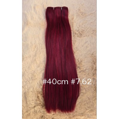 Color 7.62 40cm High quality double drawn Indian remy human hair weave - 100g 1 bundle