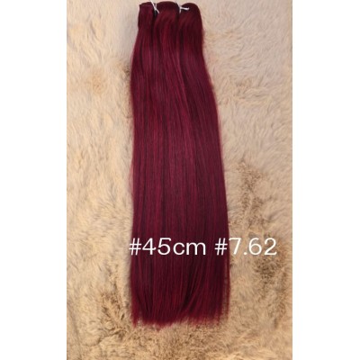 Color 7.62 45cm High quality double drawn Indian remy human hair weave - 100g 1 bundle