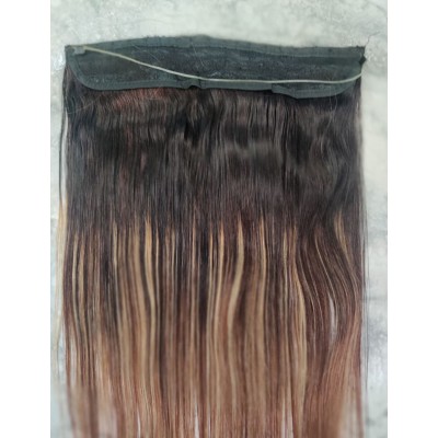 Color brown ombre 40cm 60g basic 100% Indian remy Halo extensions