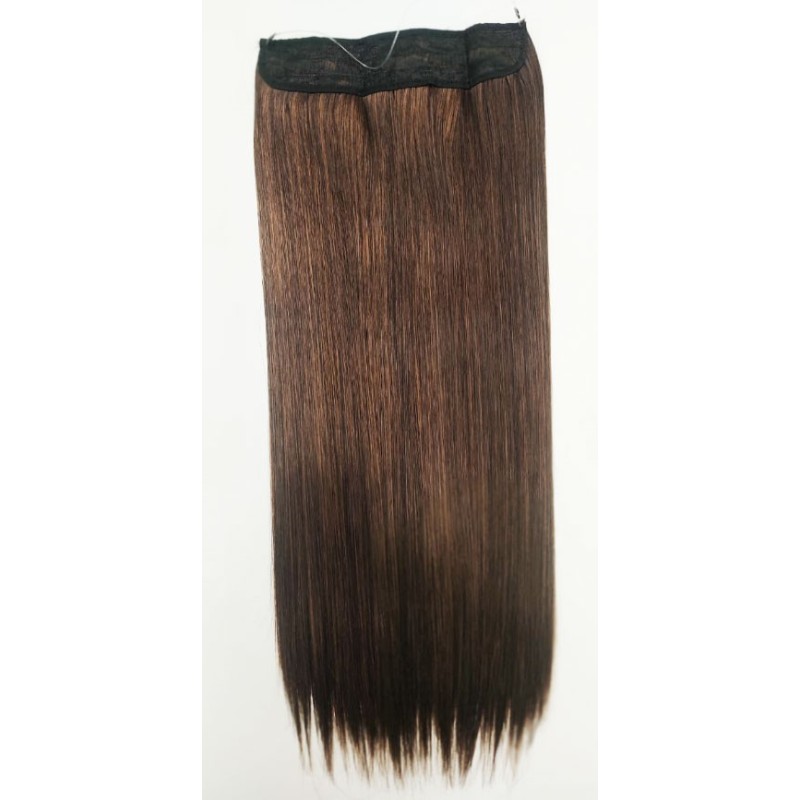 *4M27 Straight, Easy flip XXL Synthetic halo hair extensions 60cm