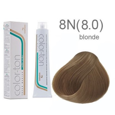 8N(8.0) Light blonde Colorton professional (made in Italy) 100ml +100ml 20 vol developer