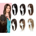 Color 12-33A Synthetic hair mid parting clip on crown topper