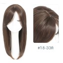 Color 18-33A Synthetic hair mid parting clip on crown topper