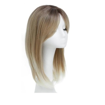 Color 4-27-613 Synthetic hair mid parting clip on crown topper