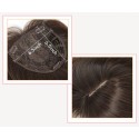 Color 4B Synthetic hair mid parting clip on crown topper