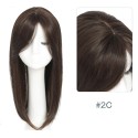 Color 2c Synthetic hair mid parting clip on crown topper