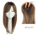 Color 4-5-27 Synthetic hair mid parting clip on crown topper