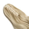 *12-613 Light brown platinum blonde mix, Wavy, Claw clip synthetic ponytail