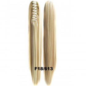 *18-613 Ash light blonde mi , Straight, Claw clip synthetic ponytail