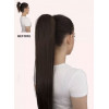 *4 Chocolate brown, Straight, Claw clip synthetic ponytail