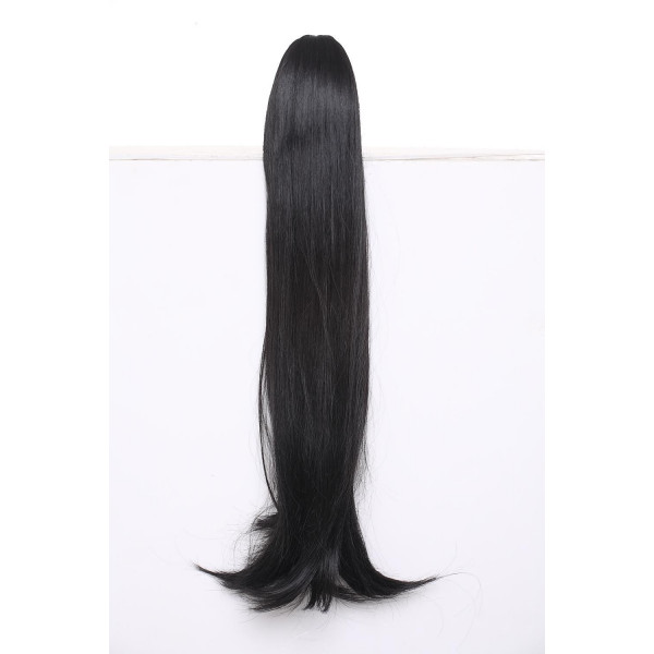 *1 Jet black, Straight, Claw clip synthetic ponytail
