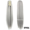 Silver blonde, Straight, Claw clip synthetic ponytail (9060)