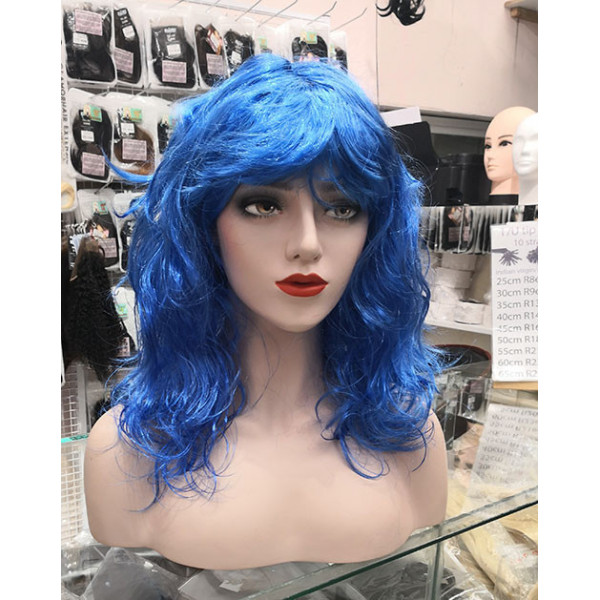 Party sale! Long w vy party wig - blue