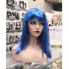 Party sale! Long straight party wig -blue