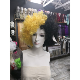 Party Sale! Afro party wig half yellow half black (Kaizer chiefs color)