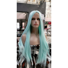 Minty blue straight mid parting straig t cosplay wig (28C)