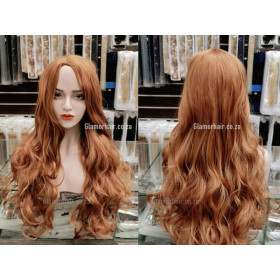 Light auburn mid parting wavy cosplay wig (color 30)