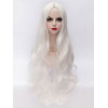 Silver white m d parting wavy cosplay wig (1001)