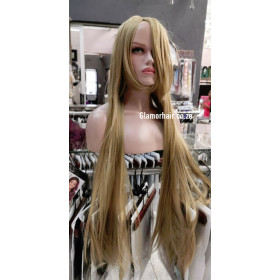 Ash blonde long  fringe straight cosplay wig