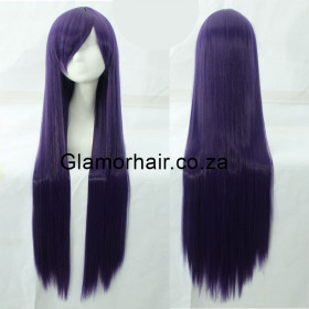 Deep purple long fringe straight cosplay wig (62)