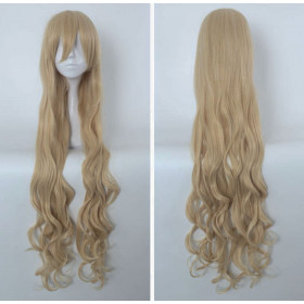 Ash blonde color *24 long fringe wavy cosplay wig