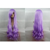 Lavender long fringe wavy cosplay wig