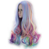 Ice-cream color cosplay wig- mid parting