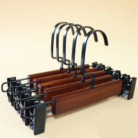 Clamp hanger for hair extensions - solid wood Mahogany color, price per hanger
