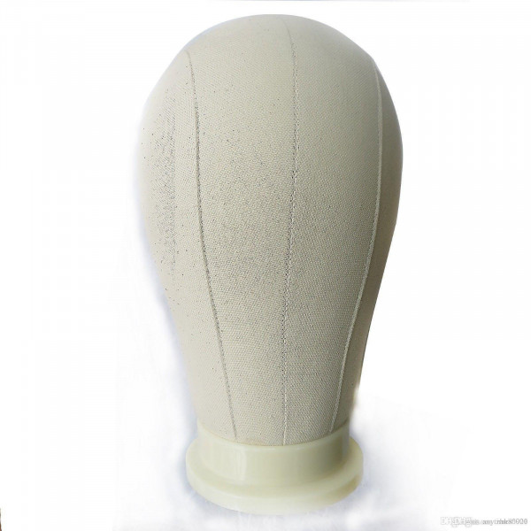 Canvas covered foam mannequin head -4 sizes (NB delivery info)