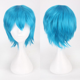 Short cosplay wig- Sky blue k049-15