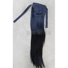 *1 Jet black tie on straight ponytail 55cm by ProExtend