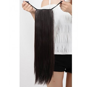 *2B (1B)Black brown colour, tie on straight ponytail 55cm by ProExtend
