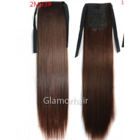 *M2-33 Dark warm brown mix, tie on straight ponytail 55cm by ProExtend