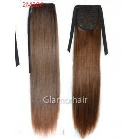 *M2-30 Chestnut brown mix, tie on straight ponytail 55cm by ProExtend