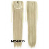 *M24-613 Ash medium blonde mix , tie on straight ponytail 55cm by ProExtend