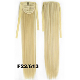 *F22-613 Light blonde mix, tie on straight ponytail 55cm by ProExtend