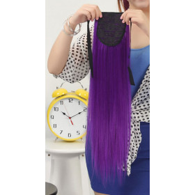 *FP20 Purple, tie on straight ponytail 55cm by ProExtend
