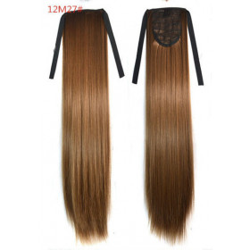 *12M27 Light golden brown mix, tie on straight ponytail 55cm by ProExtend