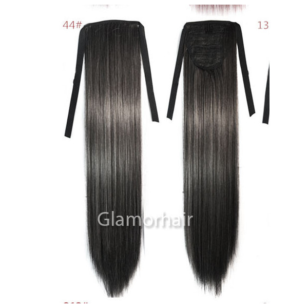 *44 Dark grey mix, tie on straight ponytail 55cm by ProExtend (EFR)