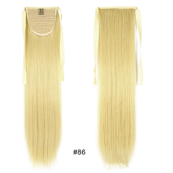 *86 Light golden blonde, tie on straight ponytail 55cm by ProExtend