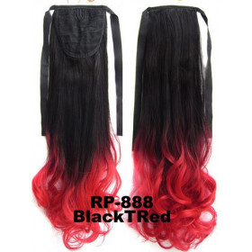 Ombre *1-red, tie on wavy ponytail 55cm by ProExtend