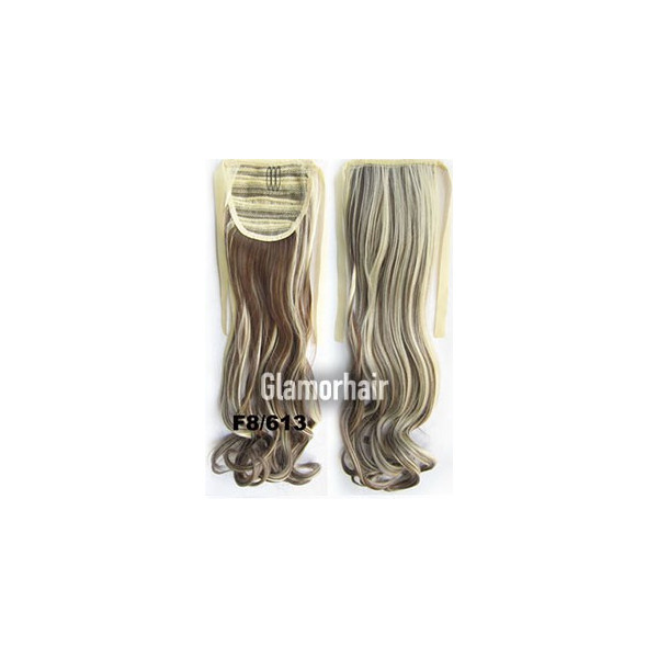 *8-613 ash brown blonde mix, tie on wavy ponytail 55cm by ProExtend(EFR M9-613)